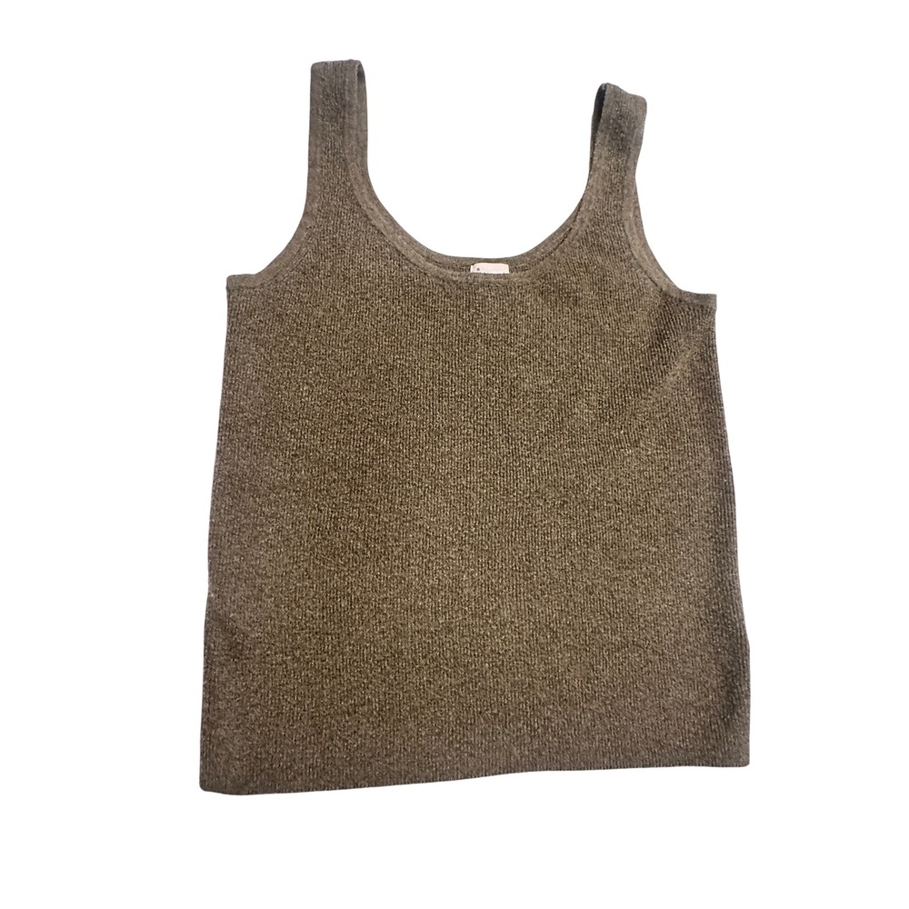 A New Day Womens Olive Green Knit Tank Top Scoop Neck Sweater Vest Size M
